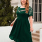 Plus Size Ruched Round Neck Short Sleeve Dress