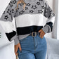 Star Contrast Round Neck Sweater