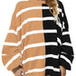 Striped Round Neck Long Sleeve Sweater