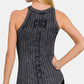 Zenana Ribbed Grecian Neck Tank