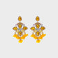 Flower Shape Rhinestone Alloy Dangle Earrings