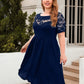 Plus Size Ruched Round Neck Short Sleeve Dress