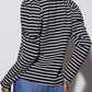 Striped Round Neck Long Sleeve T-Shirt