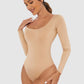 Full Size Scoop Neck Long Sleeve Bodysuit