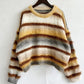 Striped Round Neck Long Sleeve Sweater