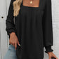 Square Neck Long Sleeve Top