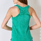 Zenana Washed Racerback V-Neck Tank