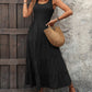 Smocked Scoop Neck Sleeveless Tank Dress