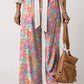 Drawstring Printed Wide Leg Pants