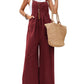 Full Size Square Neck Wide Strap Overalls