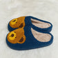 Melody Teddy Bear Print Plush Slide Slippers