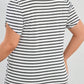 Plus Size Striped V-Neck Short Sleeve T-Shirt