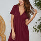 V-Neck Short Sleeve Lounge Dress