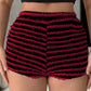 Striped High Waist Shorts