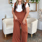 Double Take Full Size Sleeveless Wide Leg Jumpsuit with Pockets