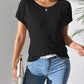 Round Neck Short Sleeve Knit Top