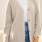 Button Down V-Neck Long Sleeve Cardigan