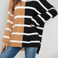 Striped Round Neck Long Sleeve Sweater