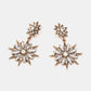 Zinc Alloy Star Shape Dangle Earrings