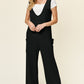 Double Take Full Size Sleeveless Wide Leg Jumpsuit with Pockets