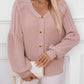 V-Neck Button Up Raglan Sleeve Cardigan