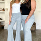 Ribbed High Waist Flare Pants