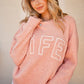 And The Why WIFEY & Heart Round Neck Sweater