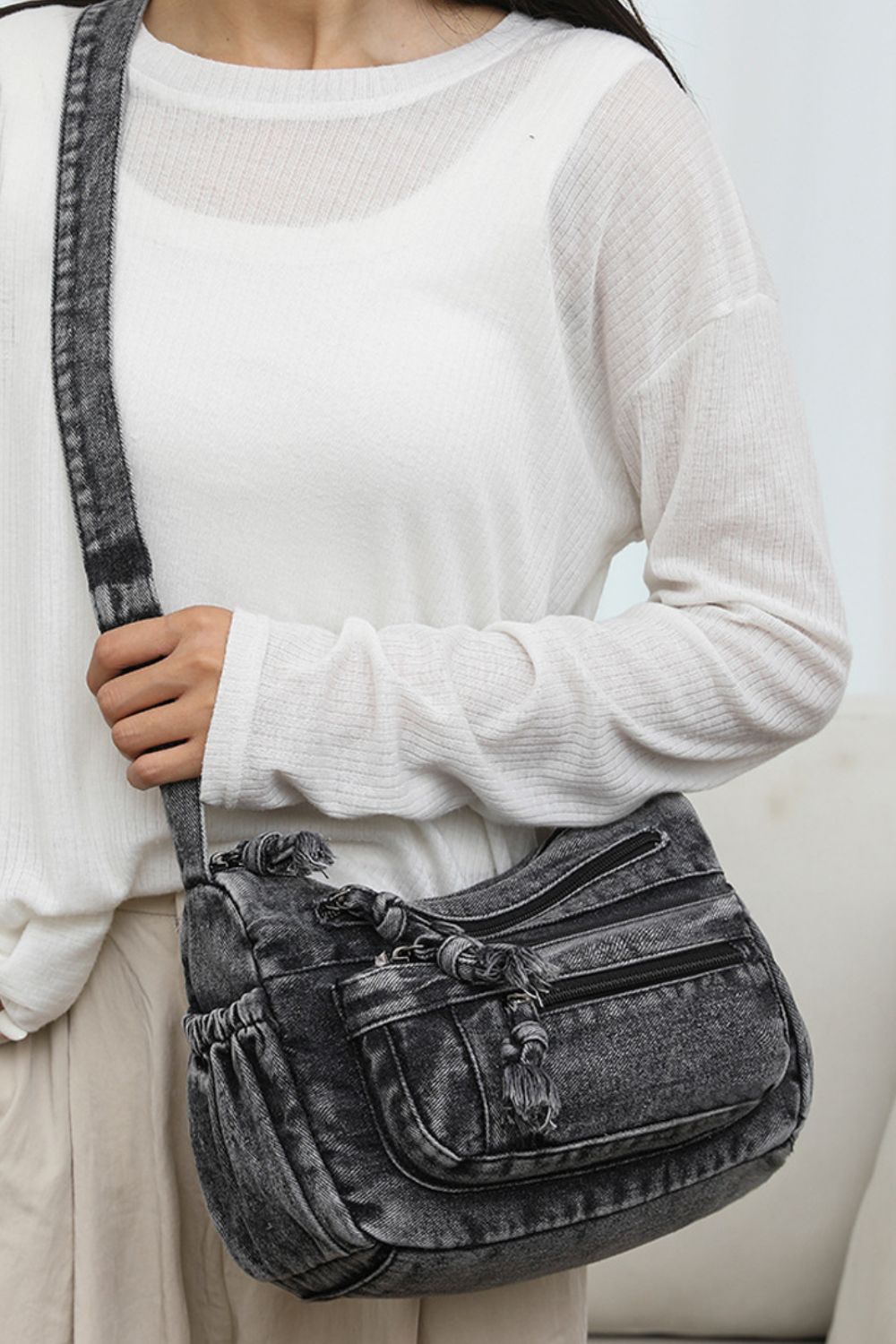 Denim Crossbody Bag