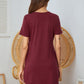 V-Neck Short Sleeve Lounge Dress