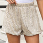 Sequin Elastic Waist Shorts