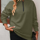 Mandy Zip-Up Dropped Shoulder Sweatshirt