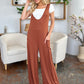 Double Take Full Size Sleeveless Wide Leg Jumpsuit with Pockets