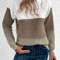 Color Block Boat Neck Sweater