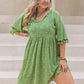 Plus Size Tied Tassel Half Sleeve Mini Dress