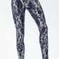 Snakeskin Slim Fit Wide Waistband Long Leggings