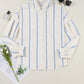 Striped Collared Neck Long Sleeve Shirt