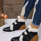 Faux Fur Round Toe Flat Boots