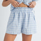 V-Neck Puff Sleeve Top & Shorts Set