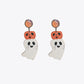 Ghost Shape Wooden Dangle Earrings