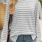 Striped Round Neck Long Sleeve T-Shirt