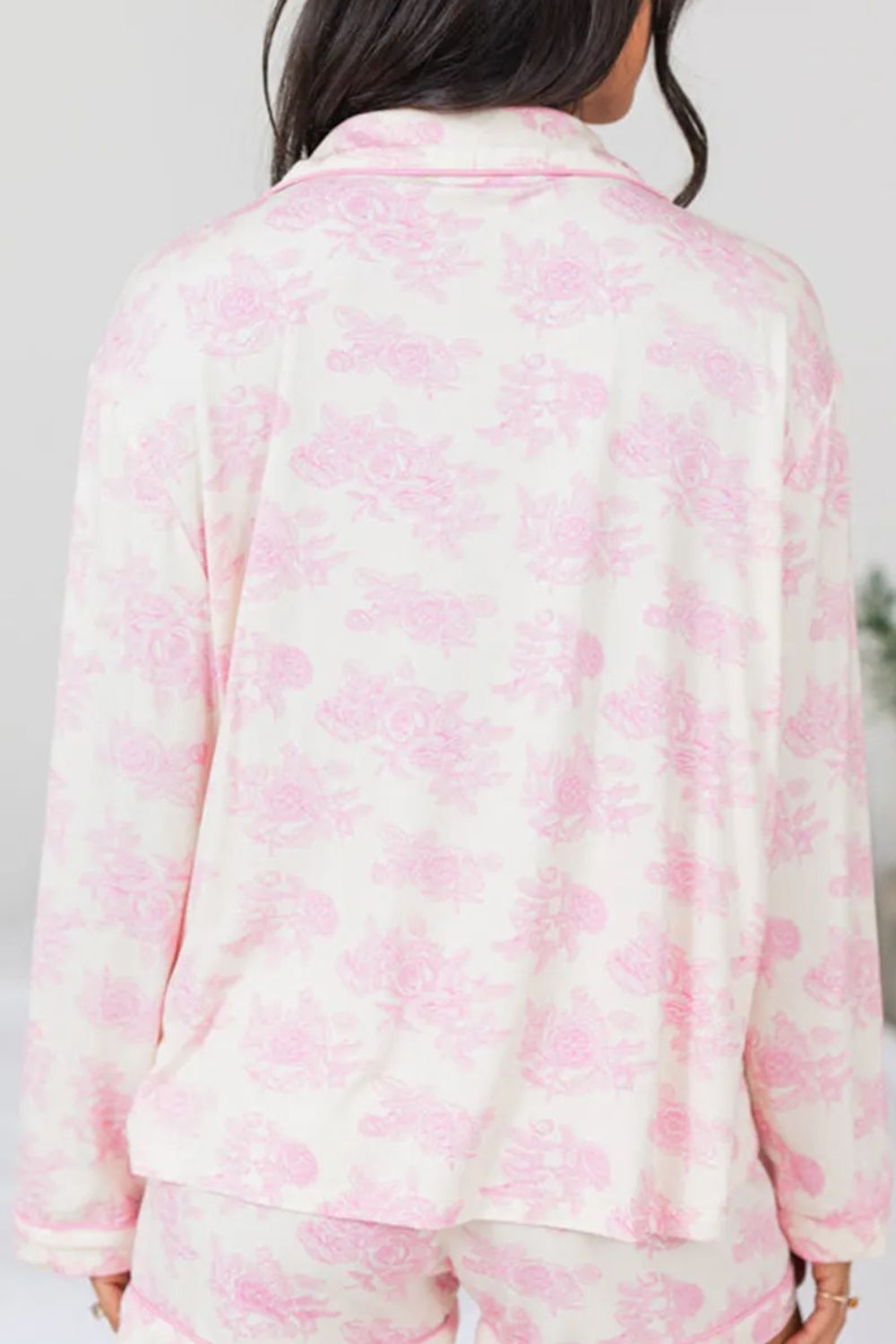 Floral Pink + White Pajama Set