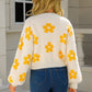 Floral Open Front Fuzzy Cardigan