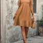 V-Neck Short Sleeve Mini Dress