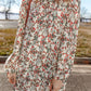 Floral Round Neck Long Sleeve Dress