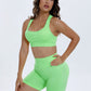 Scoop Neck Wide Strap Top & Shorts Active Set