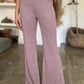 Ribbed High Waist Flare Pants