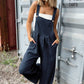 Plaid Wide Strap Wide Leg Overalls