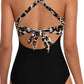 Tied Crisscross Cutout One-Piece Swimwear