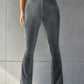 Ribbed High Waist Flare Pants