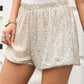 Sequin Elastic Waist Shorts